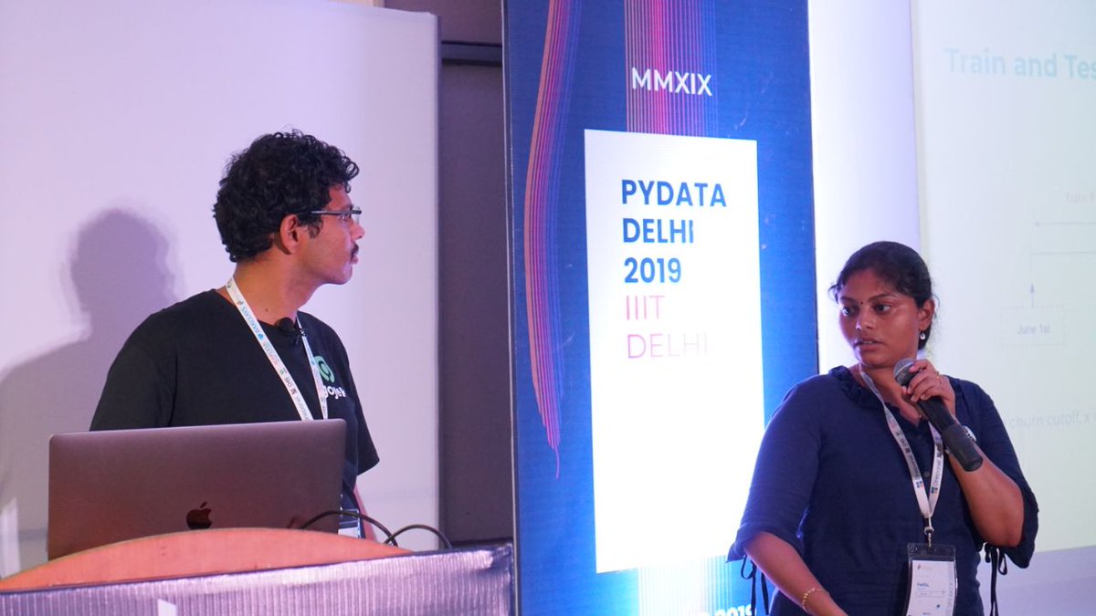 PyDataDelhi's tweet photo. Karthik Vijayakumar and Sruthi S from @gojektech presents a talk on Understanding User Churn in GoPay @ #PyDataDelhi19
@NumFOCUS @PyData #womenintech #conference #DataScience https://t.co/9lBN4GSLEk