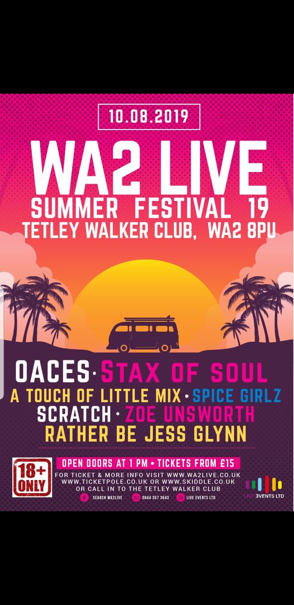 walkerssports's tweet photo. Whose looking forward to #Wa2live festival this saturday,get ur tickets now or pay on the door on the day!π»πΆππππΊπ https://t.co/QiigMI6E77
