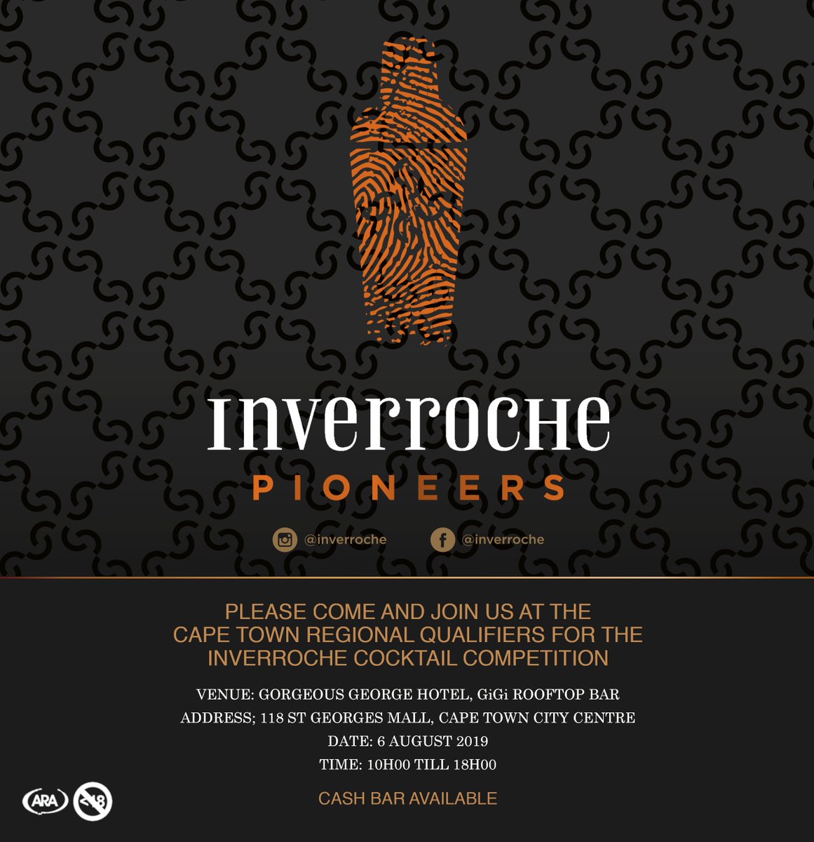 Inverroche's tweet photo. This week we kick off the Regional Qualifiers for the Inverroche Pioneers Cocktail Competition which will see the top Cape Town bartenders go head to head in the race to own their very own luxury gin brand.
#Inverroche #InverrochePioneers #CocktailComp #CapeTown https://t.co/zTSFcfdUTZ