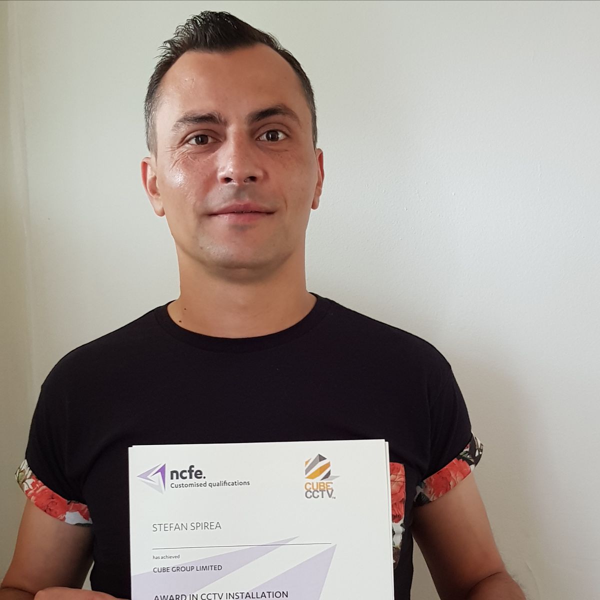 Cube_Training's tweet photo. At Cube, we wish Stefan good luck! Stefan is starting a new career as a CCTV/Alarm engineer with Akita group Bedford from 2nd September 2019.👍👍 - https://t.co/quf3LIE5q1 #cctvinstallationcourse https://t.co/KaGchFul0z