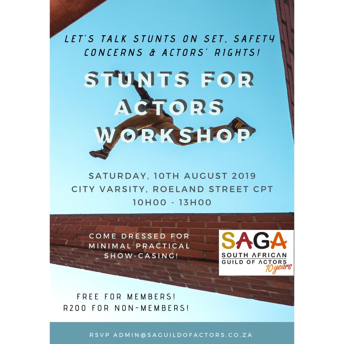 SAGActors's tweet photo. Cape Town are you ready for some action? #whatsyoursaga #iamactor https://t.co/SwkIqk0rnc