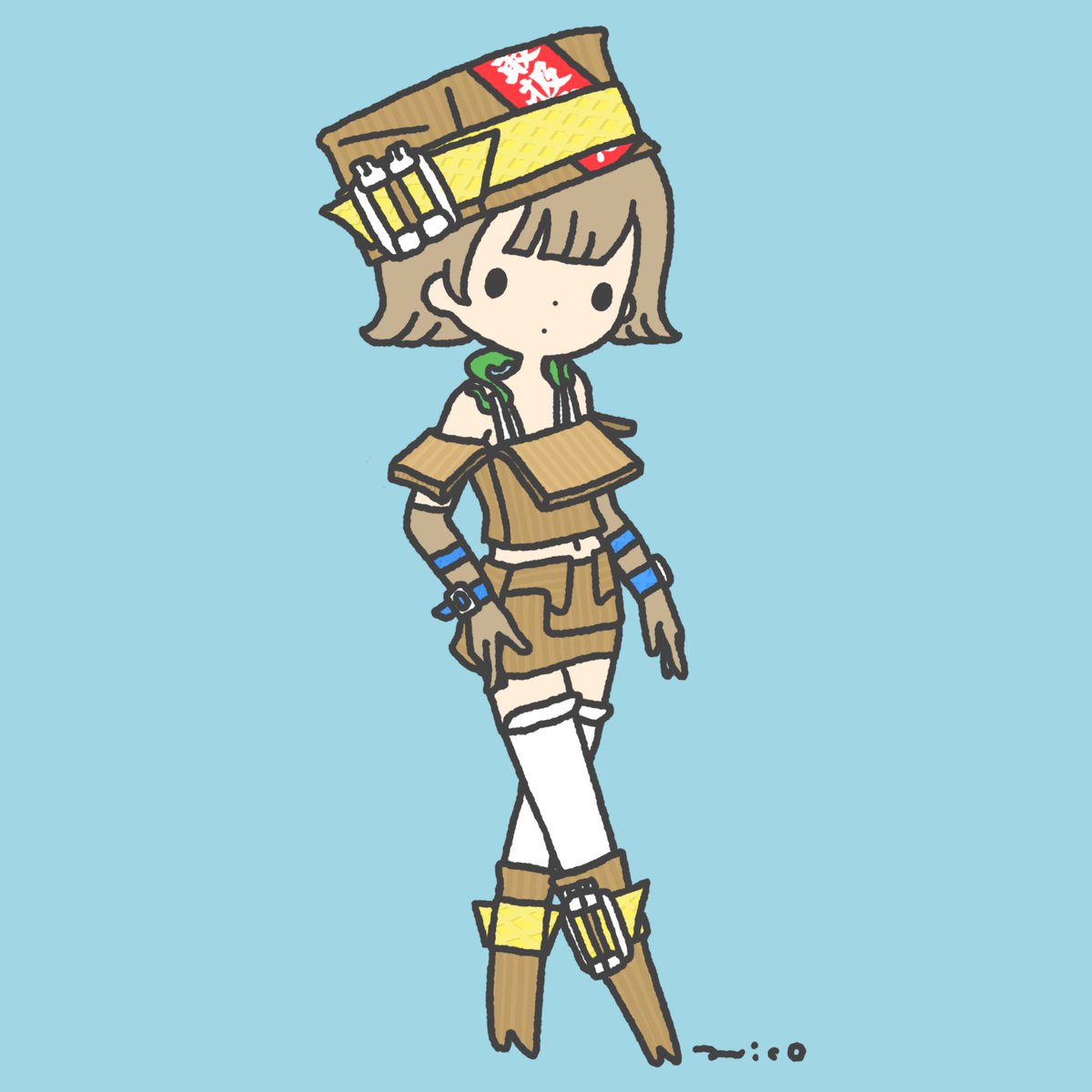 「Cardboard box ?

#ハコの日 」|paricoのイラスト