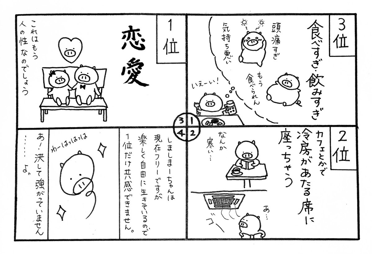 【4コマ漫画】「人類がもう二度としないと誓ったのに気づいたらしてしまっていること」ランキング3位〜1位

#4コマ漫画
#あるある 