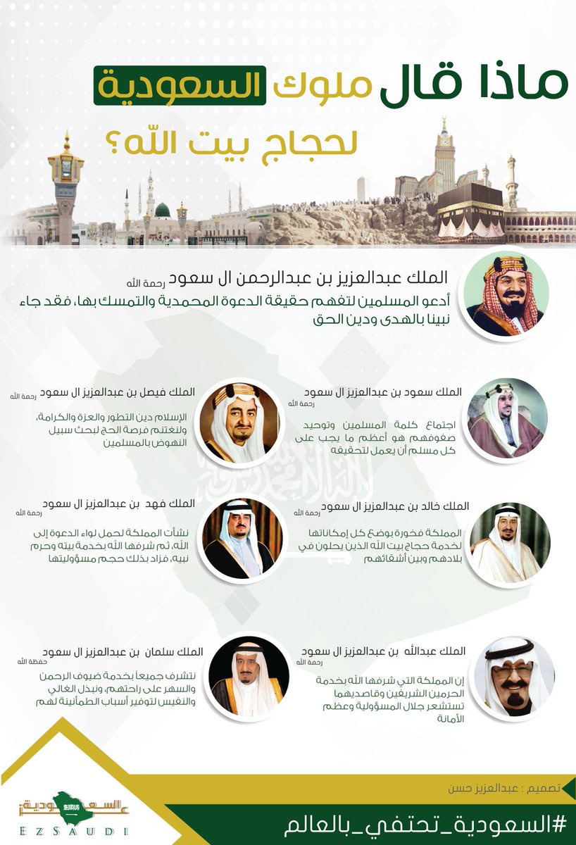 EzSaudi's tweet photo. ماذا قالو ملوك السعودية لحجاج بيت الله؟

#السعودية_تحتفي_بالعالم
#حج١٤٤٠هـ  
#حج_1440 https://t.co/mL0sLWrSTk