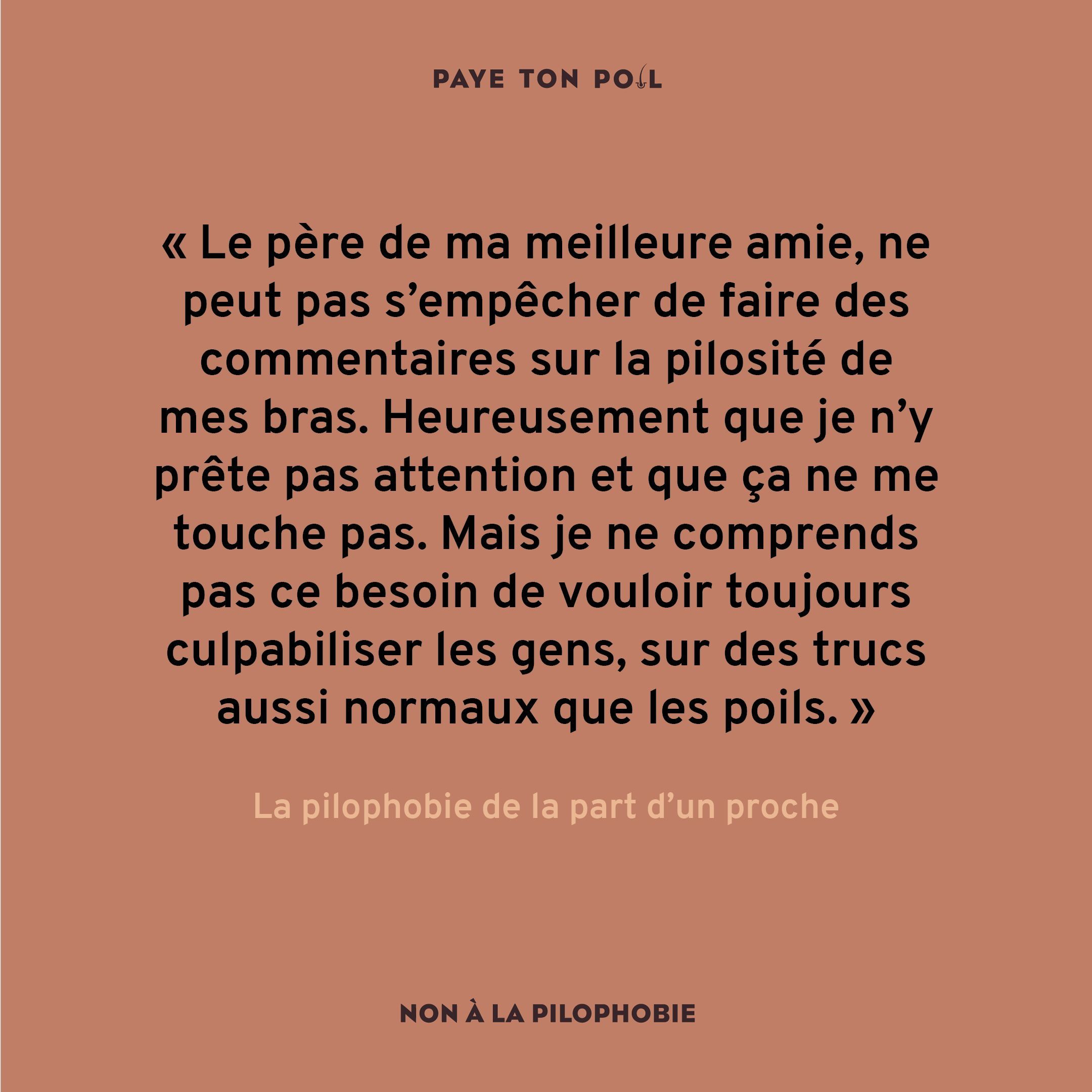 Paye Ton Poil on X: #PayeTonPoil Le père de ma meilleure amie ne peut pas  s'empêcher de faire des commentaires sur la pilosité de mes bras.  Heureusement que je n'y prête pas