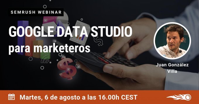 [MAÑANA] Google Data Studio para marketeros🎯
Webinar en vivo con <a href="/seostratega/">Juan González Villa</a>🔝
🔹 Las ventajas de utilizar GDS
🔹 Cómo sacarle el máximo provecho
🔹 Los flujos de trabajo con esta herramienta
➕ vuestras preguntas
Gratis👉 es.semrush.com/webinars/googl…