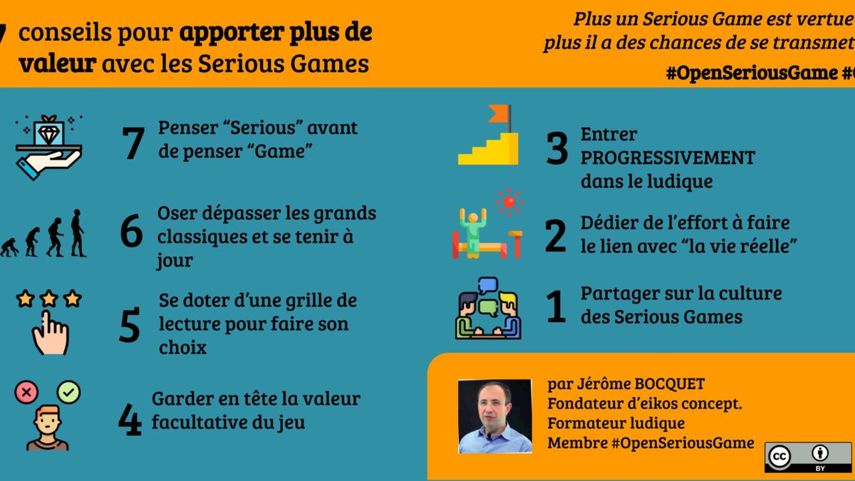 OpenSeriousGame's tweet image. 7 conseils apporter plus de valeur avec les Serious Games avec @ludiBocquet  bit.ly/3397eaI