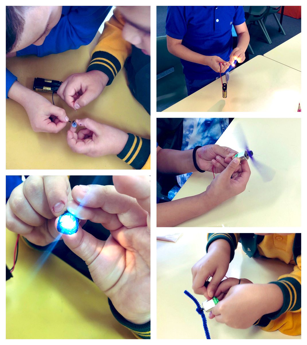 MissEdworthy's tweet photo. Science Fun Session was a fantastic start to Education Week @FairWestPS ! These Year 2 scientists were inspired by Thomas Edison and Alessandro Volta as they experimented with batteries, light bulbs and motors. #EdWeek19 @Genelle029 https://t.co/BSTZgyaA5a