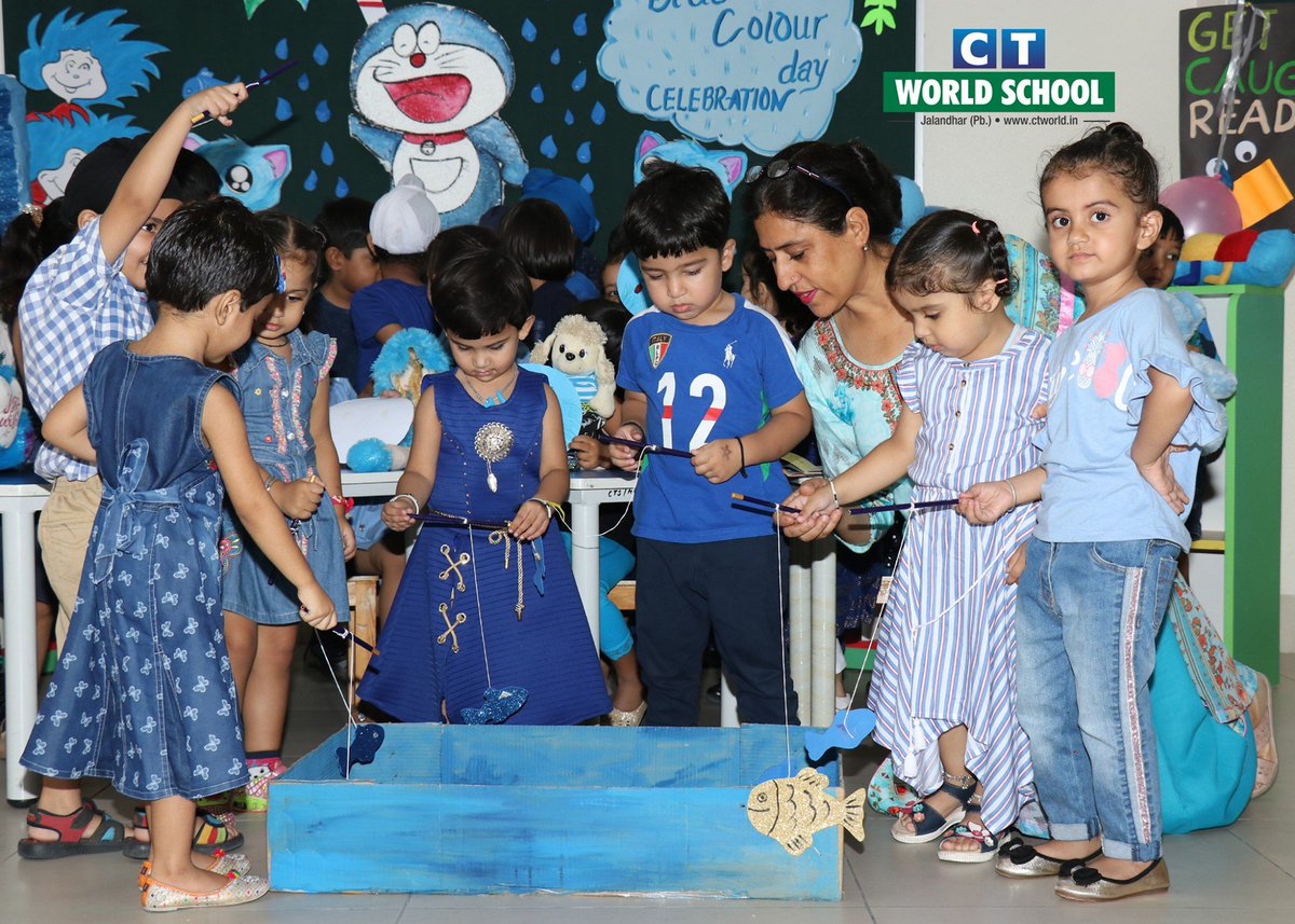 ctworldschool's tweet photo. #Kiddies #paint their #moods in #shades of #blue!!
It was a #fun-filled #day for the #kindergarten #kids of CT World School as they celebrated โ#BlueColourDayโ. #CTWorldSchool #CTWorld #CTW #CTWorldJalandhar #QualityEducation #TeamCT #CTians https://t.co/e8gQbZVlWy