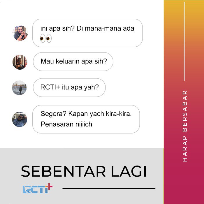 Udah banyak banget yang DM nih ke <a href="/rctiplus/">RCTI+ Official</a> . Tenang, sebentar lagi RCTI+ akan meluncur. #RCTIPlus #NontonGakMonoton