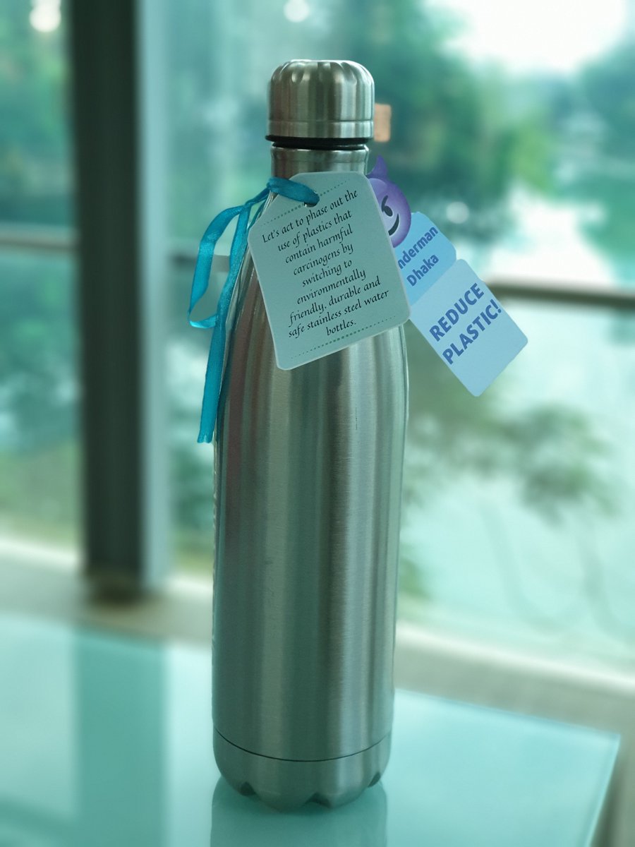 WunThompson_DHA's tweet photo. Global production of plastic have continued to rise for more than 50 years.
@WunThompson Dhaka initiated to move towards a healthy living by discarding #plastic bottles & adopting stainless steel bottles. Let us know what steps are you taking to #reduceplastic.
#gogreenmovement https://t.co/CUnQvYqKa1