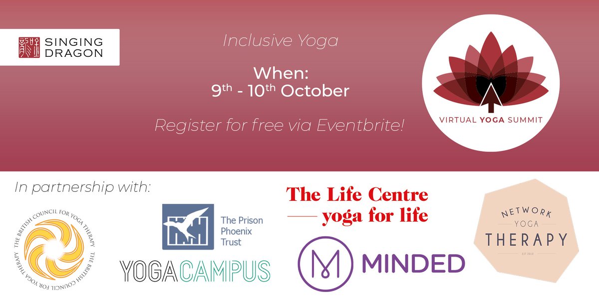 We are thrilled to announce our first Virtual Yoga Summit! Join us on October 9th-10th for two content-packed days on #InclusiveYoga all online.

Register for free: bit.ly/2GH47gL

#inclusivity #yoga4all @MindedInstitute @Yogacampus  @thelifecentreuk @YOUR_NYT