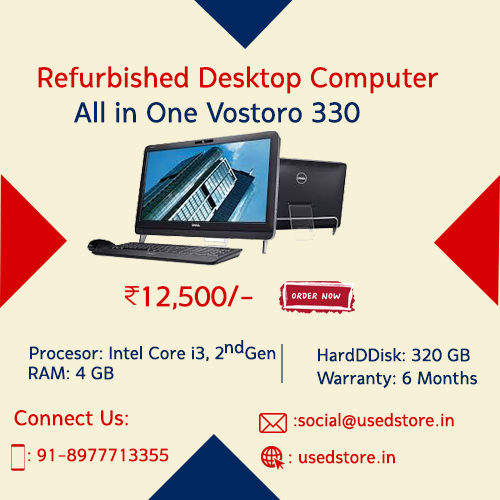 used_store's tweet image. Refurbished Desktop Computer Vostoro 330. Grab this deal before it gets out of stock. 

For more information: 
Visit: usedstore.in/refurbished-de…  
#RefurbishedDesktopComputers
#SecondHandDesktopComputers
#USedDesktopComputers
#UsedStore