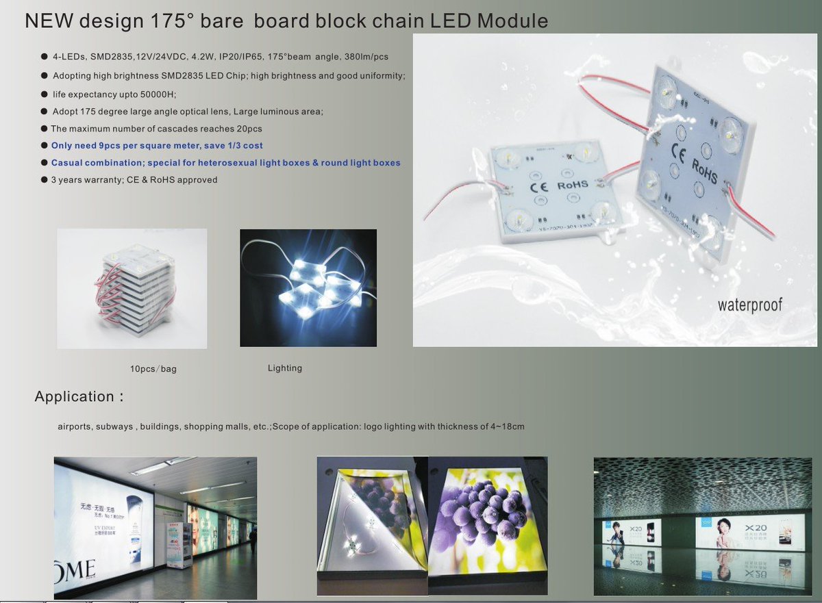 CarrieL15838575's tweet image. 2019 NEWEST board block chain Module with 175° lens ( only 9pcs per square meters, which can replace the traditional shutter LED bar). 

lnkd.in/fZ3HANY

#NEWEST #9pcs per square meters #1500lux #waterproof and non-waterproof #yesun