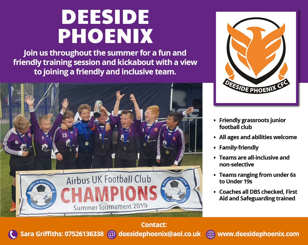 DeesidePhoenix's tweet photo. If you want to get a feel for our Club, see how inclusive and friendly we really are and watch your little (or big!) one join in for a session all our age groups are training in the same place for a one-off Open Evening this Wednesday
#wearedeesidephoenix #noselection #football https://t.co/Sgt7XSCCR2