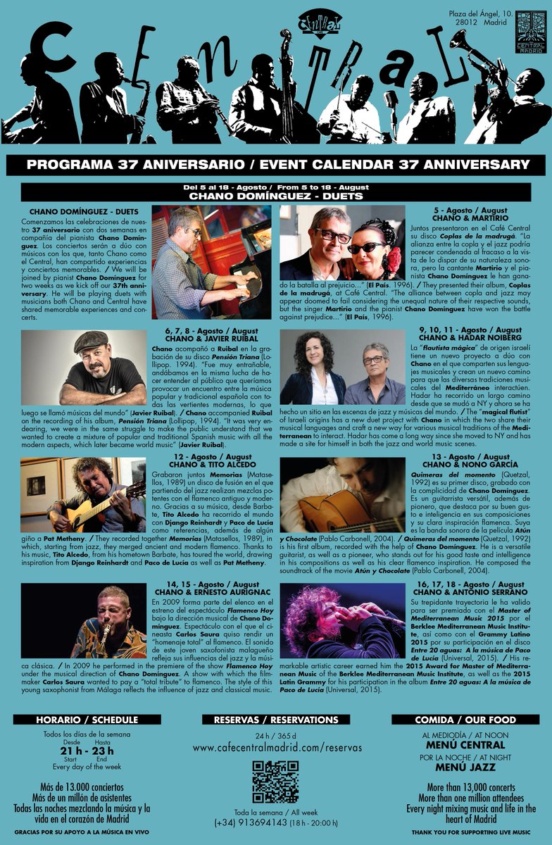 Programación Especial 37 aniversario - Café Central Madrid