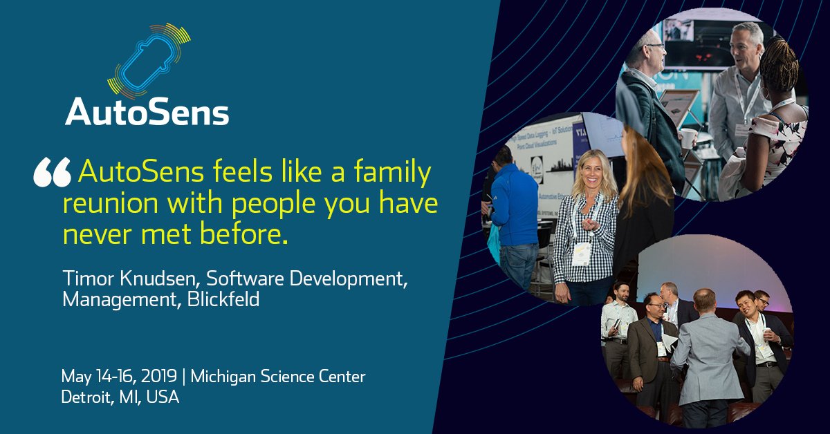 AutoSens_'s tweet photo. Testimonial from @BlickfeldLiDAR Software Development Manager from AutoSens in Detroit. "AutoSens feels like a family reunion with people you have never met before." #autosens #family #community #collaboration #sharedchallenges #adas #autonomousvehicles https://t.co/ExSZjfZITx https://t.co/6Bm0DDZRuJ