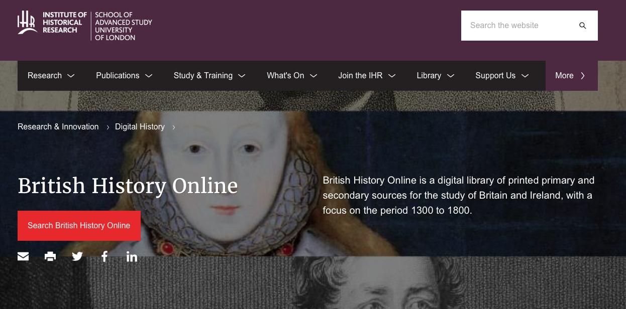 History Online  Institute of Historical Research