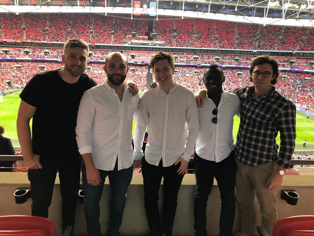 fintechleague's tweet photo. Amazing time at the #CommunityShield ⚽️ in @GoogleCloud_UKI box at @wembleystadium for some lucky #FLawards winners 😎 

Congrats on the win @ManCity but the real winner was Fintech 🥇

Thank you #GCFintech 🙏🏼 https://t.co/i3iD4mOX84