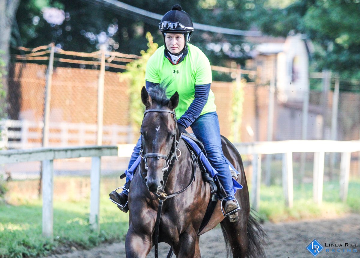 LindaRiceRacing's tweet photo. It is a family affair at Linda Rice Racing this summer with Linda's brother Bryan Rice in town keeping an eye on the string aboard our pony Dallas and her niece Taylor Rice Ortiz back in the saddle galloping horses. https://t.co/hNsZbi8wLC
