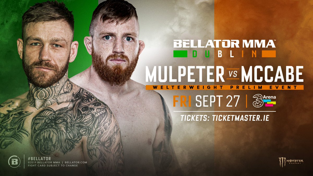 Bellator_Europe's tweet image. 🇮🇪 Dublin you're in for a treat on Sept. 27!

Near 10-year veteran @honeybadgermma faces off against @keithmccabeMMA 👊 #BellatorDublin