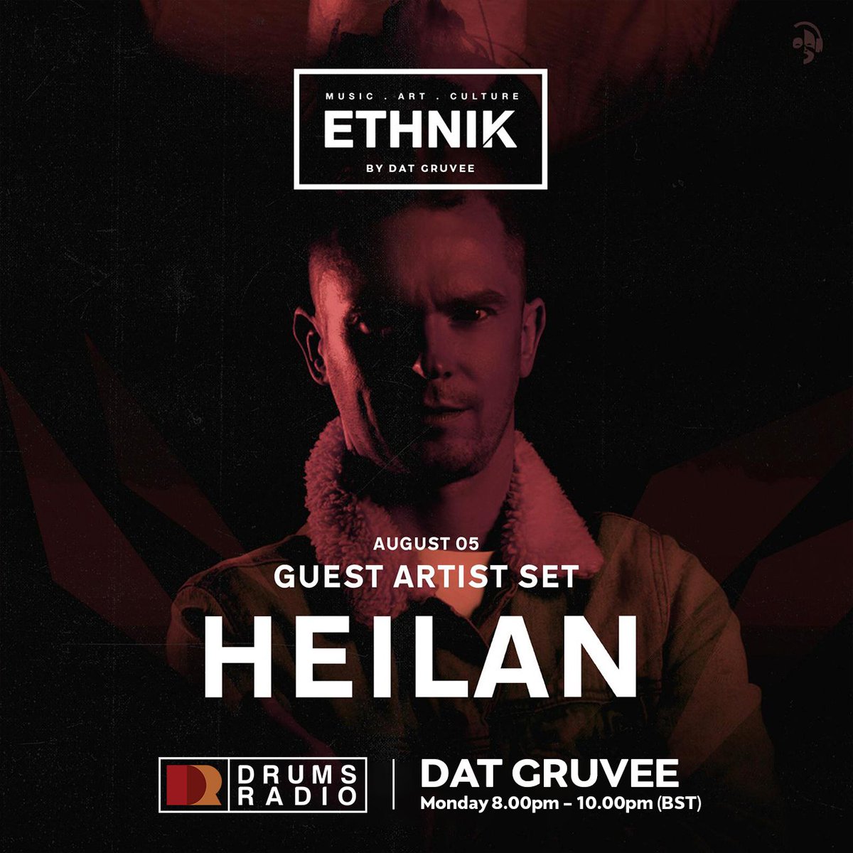 #MondayMayhem...

@DATGRUVEE - Ethnik ft @DJ_Heilan guest mix...it's a culture adness 

8pm BST | 9pm CAT

DL the app / Tune in
drumsradio.com 

#WeAreGlobal
#Afrohouse Raw & Unfiltered
#TheSoundOfAfroHouse
#housemusic