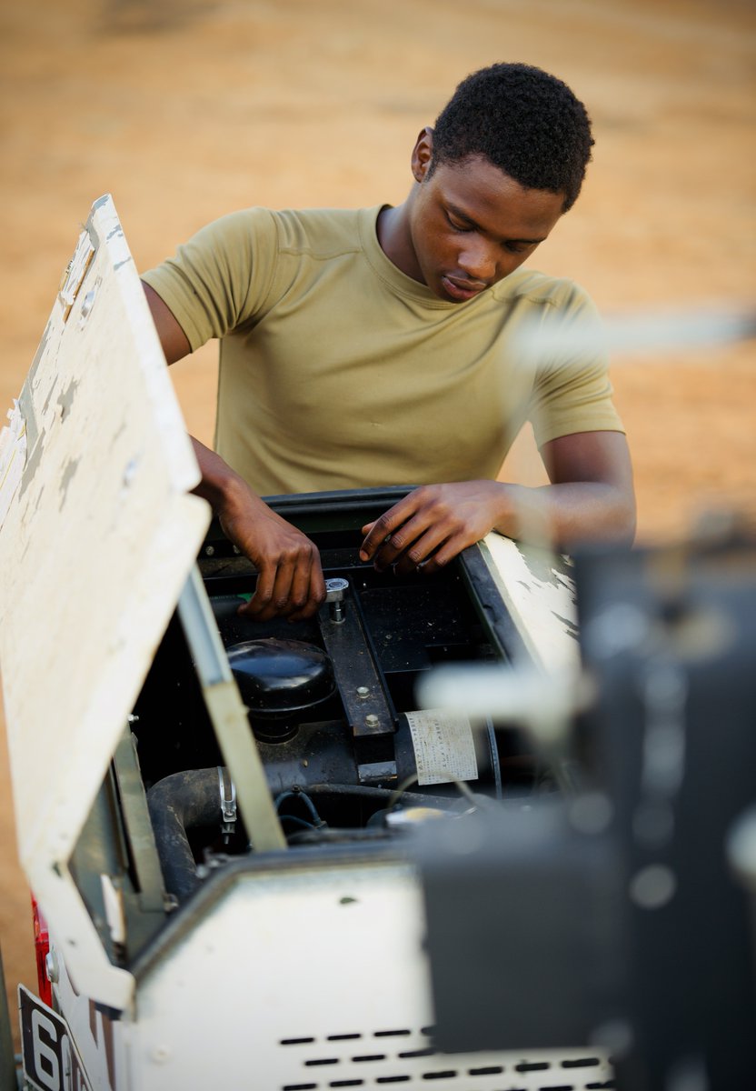 It's not just fighting! Craftsman Charlery is deployed on Op #TRENTON in South Sudan. As a mechanic, he is responsible for keeping a variety of vehicles and equipment working, his skills enable the delivery of vital infrastructure for the <a href="/UN/">United Nations</a>. <a href="/unmissmedia/">UNMISS</a> #GlobalBritain #Africa