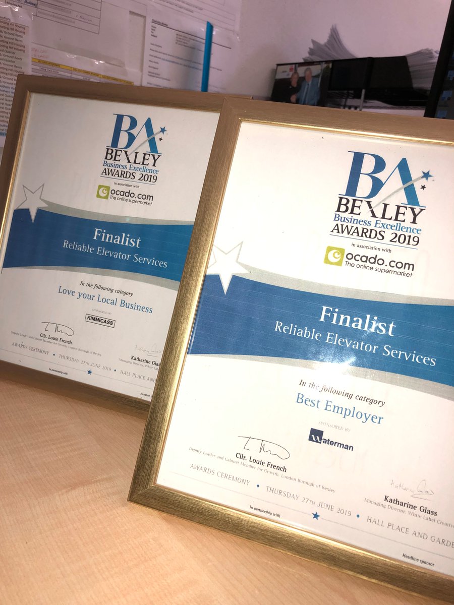 Thank you to everyone for making this possible. #lift #elevator #lifts #crayford #bexley #finalist #reliableelevatorservices #bestemployer #loveyourlocalbusiness #kent