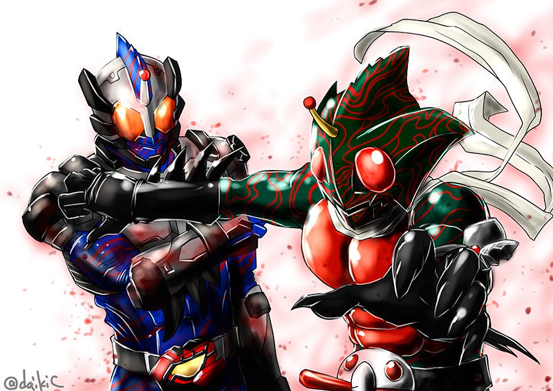 Daikic V Twitter C96にて頒布する新刊 Tokusatsu If に掲載するイラストをコミケ当日までちょこっとずつ公開シリーズ 本日はifイラスト もし仮面ライダーアマゾンズの世界に仮面ライダーアマゾンが現れたら です C96 仮面ライダーアマゾンズ 仮面ライダー