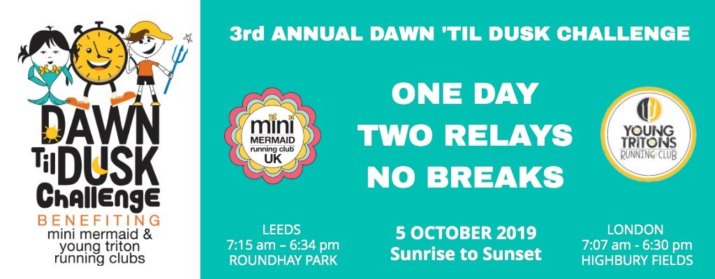 M2ClubUK's tweet photo. IT'S COMING! Our 3rd annual Dawn 'Til Dusk Challenge, two relays in London and Leeds. Come join the fun on 5 Oct. For just Β£10, you can join a relay leg and help us bring our programmes to areas of need in the UK. Click to learn more --> https://t.co/uhHROzoTHC
#dawntildusk2019 https://t.co/Wgq2ynW31b