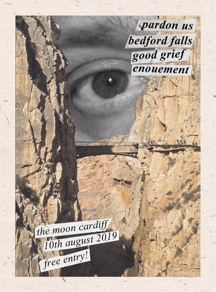 DIYCDF's tweet photo. This Saturday at @TheMoonCardiff, a great FREE ENTRY SHOW with @PardonUsBand @Bedford_Falls @GoodGriefLPool and @enouementband - invite yer pals, it's FREE!!!
RSVP: https://t.co/15LNned56X https://t.co/lKFYWXeBp2