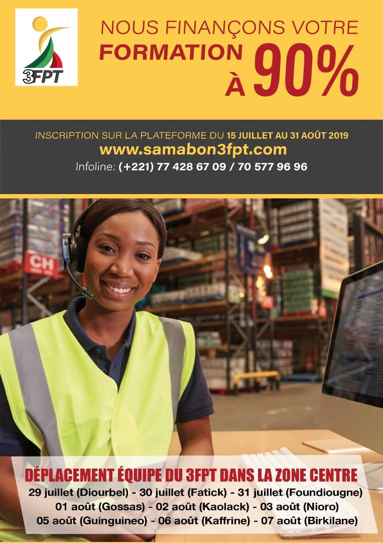 Bonjour cher réseau, nos équipes seront cette semaine, au nord et dans le centre du pays pour une campagne de communication de la plate-forme #SamaBon3fpt.

#samabon3fpt #3fpt #Kebetu #dakar