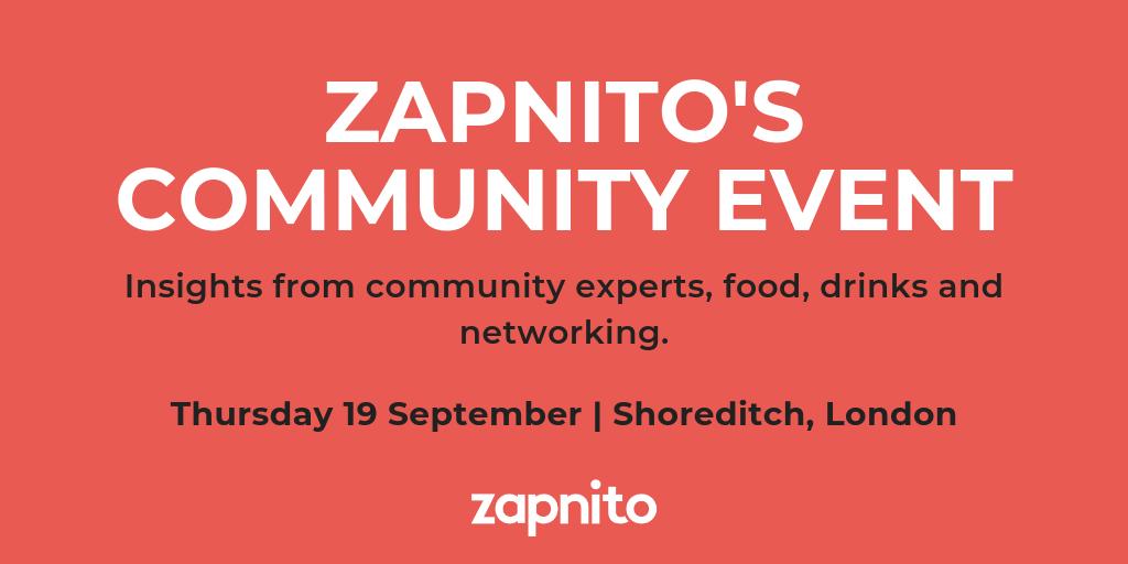 zapnito's tweet photo. How do you build an engaged online community for your brand? Join us in September to find out and meet like-minded professionals. Places are limited so please register your interest here: https://t.co/4ipZuzeDWb https://t.co/0UmNWRJfEQ