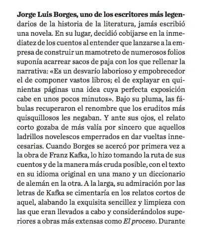 JotDownSpain's tweet photo. @bibianacandia @gn_rebeca @Barbaraayuso Encumbró al padre de «La metamorfosis» como uno de los más grandes. Su admiración le llevó a tratar de imitarlo: «La biblioteca de Babel» fue uno de los intentos ambiciosos e inútiles del argentino de ser Kafka.
La herencia Borges, de @DiegoCuevasJD #JD28 https://t.co/2u7WiE16kc https://t.co/dhJuyvw0Fu