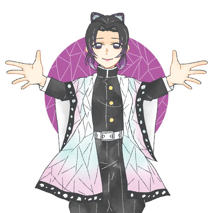 ありさん/低浮上気味さんがTwitterに投稿した胡蝶しのぶ(鬼滅の刃)のイラスト。