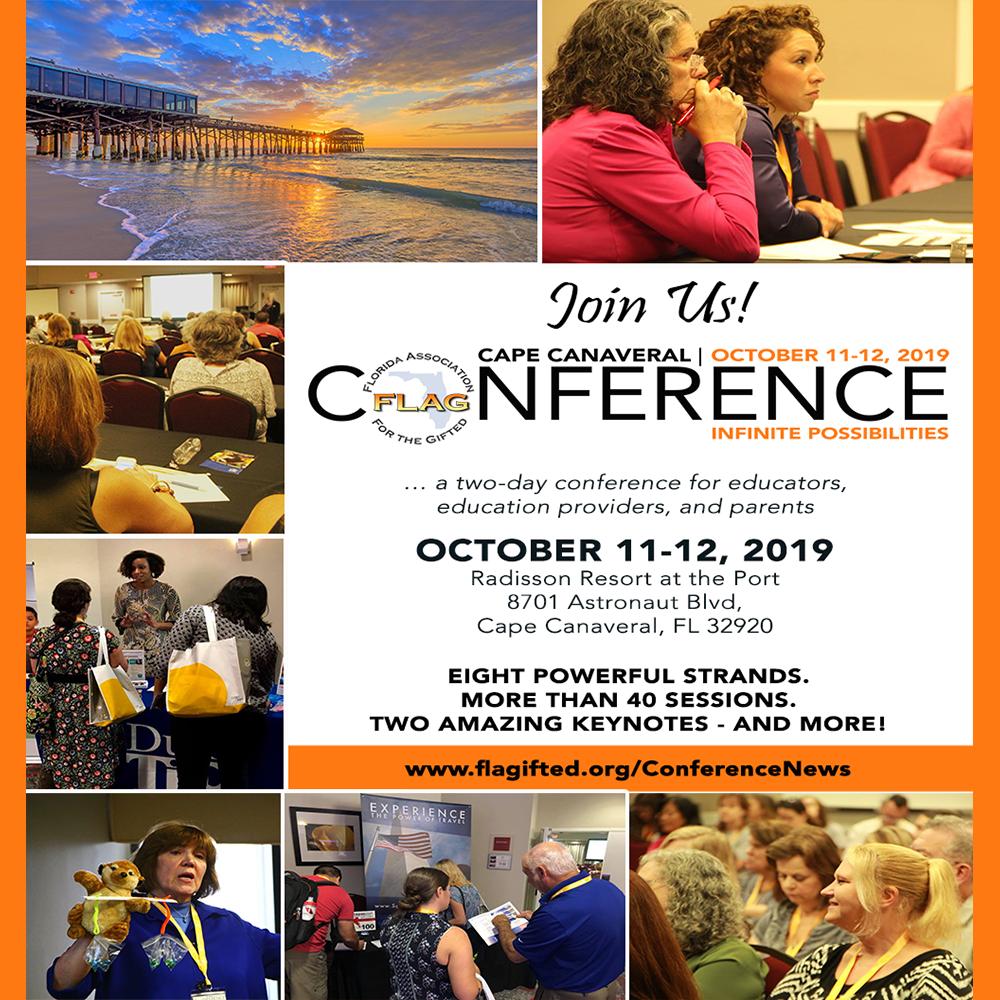 Eight powerful strands. 
40+ sessions.
Two amazing keynotes...and much more!
Early Bird Registration ends this Saturday! Register online at FLagifted.org/ConferenceNews
