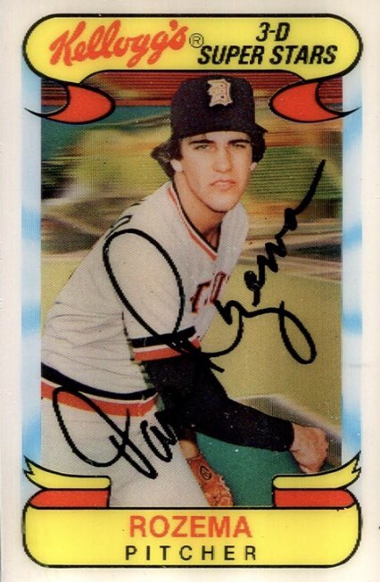 Happy birthday to Dave Rozema, who rocked a Kellogg s 3D Super Star Card In 1978 