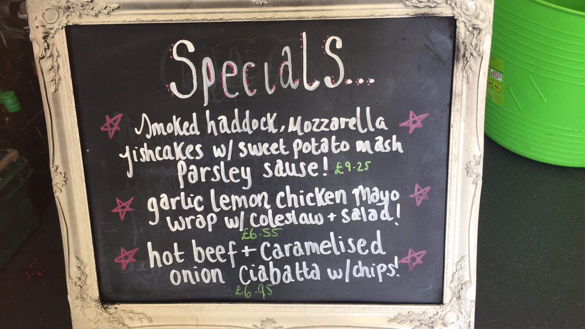 Prydau’r Dydd - Todays Specials