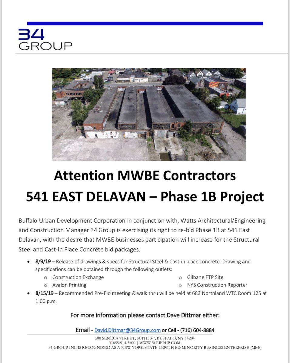 FYI. Attention MWBE contractors!