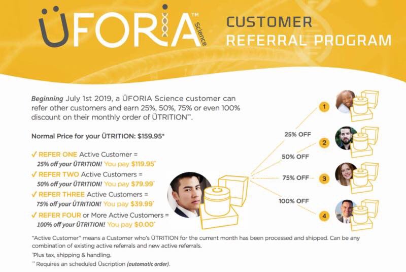 RBrzozowiec's tweet image. Fantastic - now you can earn your #customizednutrition for FREE, or get a discount! #customerreferrals   RhondaB.uforiascience.com