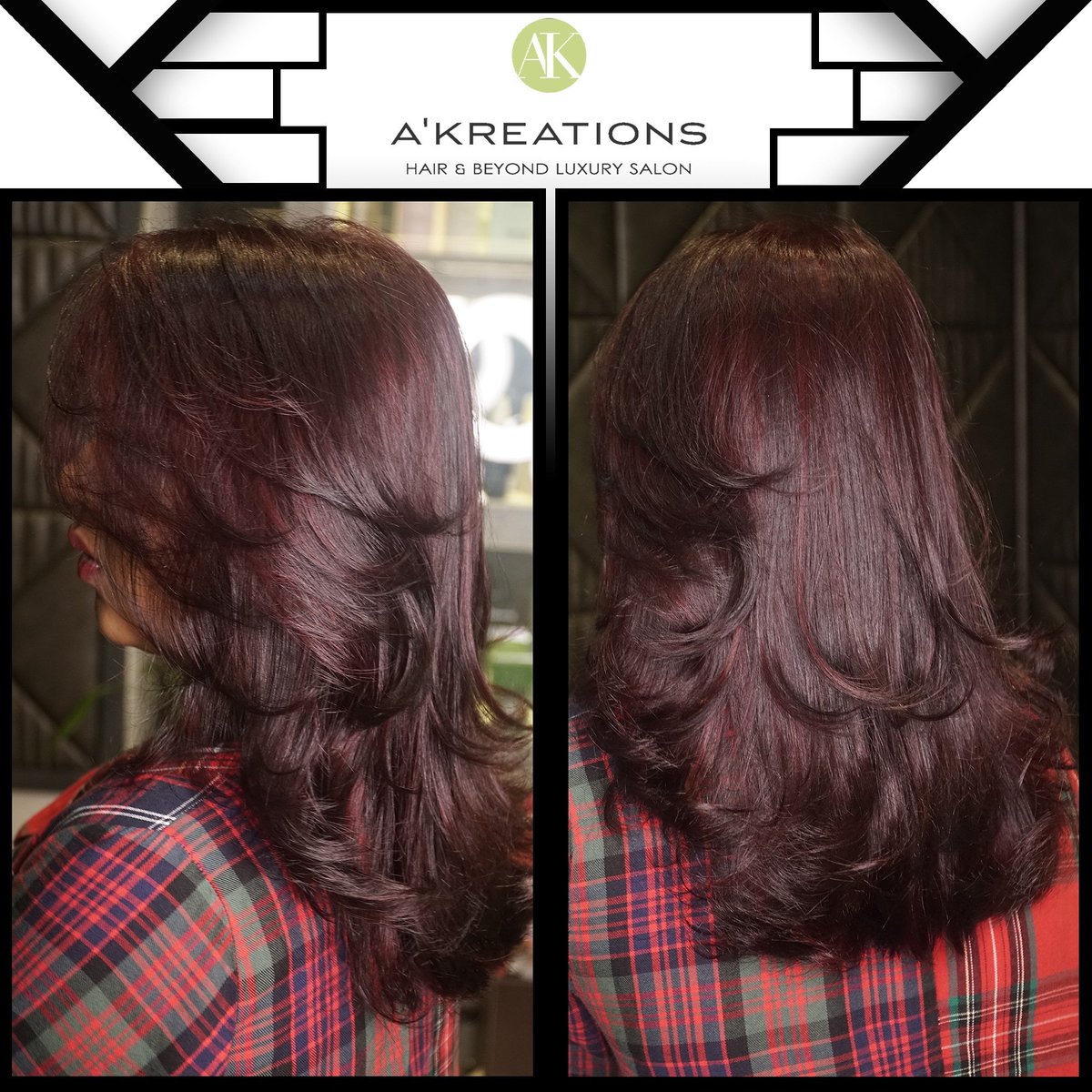 AKreationsIndia's tweet photo. Vibrant red highlights incorporated into a plum global hair color along with a square haircut created by our Top Stylist Swati Khaire at @AKreationsIndia
Call us on 7208999911
https://t.co/3xL8fACa16
#AKreationsIndia #VibrantRedHighlights #HairColor #Balayage #RedHighlights https://t.co/hf2y8DFycS