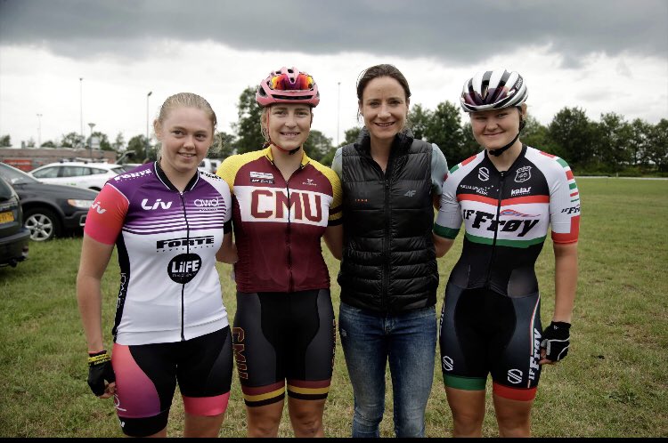 Just got back from an awesome three week training camp in Holland which included 7 races. Great to meet new friends from Norway, Germany, NZ and Ireland. My best race result was 8th but definitely the highlight of my trip was meeting and racing with <a href="/marianne_vos/">Marianne Vos</a>