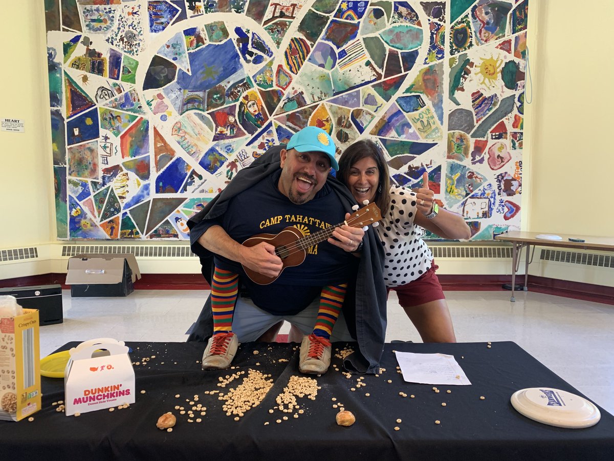 With one week left at SL for Camp T, Crazy J Squared came for breakfast and roll-out of today's events.  What a fun visit!!  #shakeypride <a href="/Littleton_PRCE/">Littleton PRCE</a>