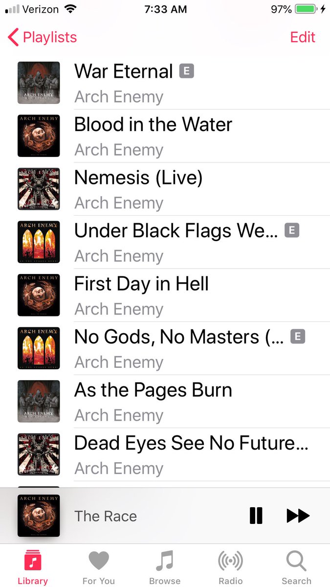 @archenemymetal #Monday #PureFuckingMetal #playlist to get me going \m/ @unknown_meuknow @MetalMamaLady @Edmon188 @metalheadjs @JettiWhitewolf @nowayjeff @polyunica1 @twdandmetal @vancouver321 @nearly_departed @soccermomgta @Sacracrucis @shdw1013 @ozzy_radhi @klotylda69 @jvstiff