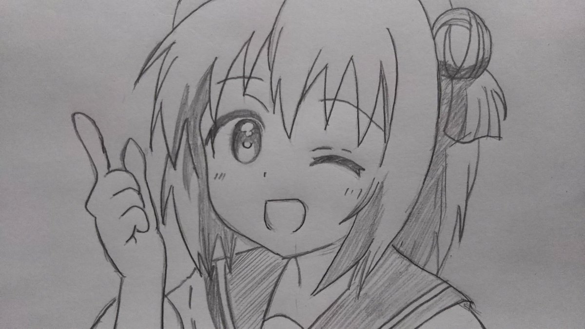 ゆるゆりよりアッカリーン描きました やはり 頭のお団子は着脱式なのかどうか るぴか Skeb依頼募集中の漫画