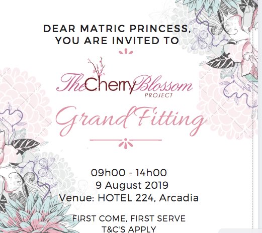 cherryBproject's tweet photo. Matric girls, this one is for you!
We’ve collected 100s of pre-loved dresses over the years. Grand Fitting is a safe space place for you to come &amp; borrow a dress for your MD, if in need. We’re here to relieve you from that financial burden so you can just enjoy the night! https://t.co/ComPIuN2l4