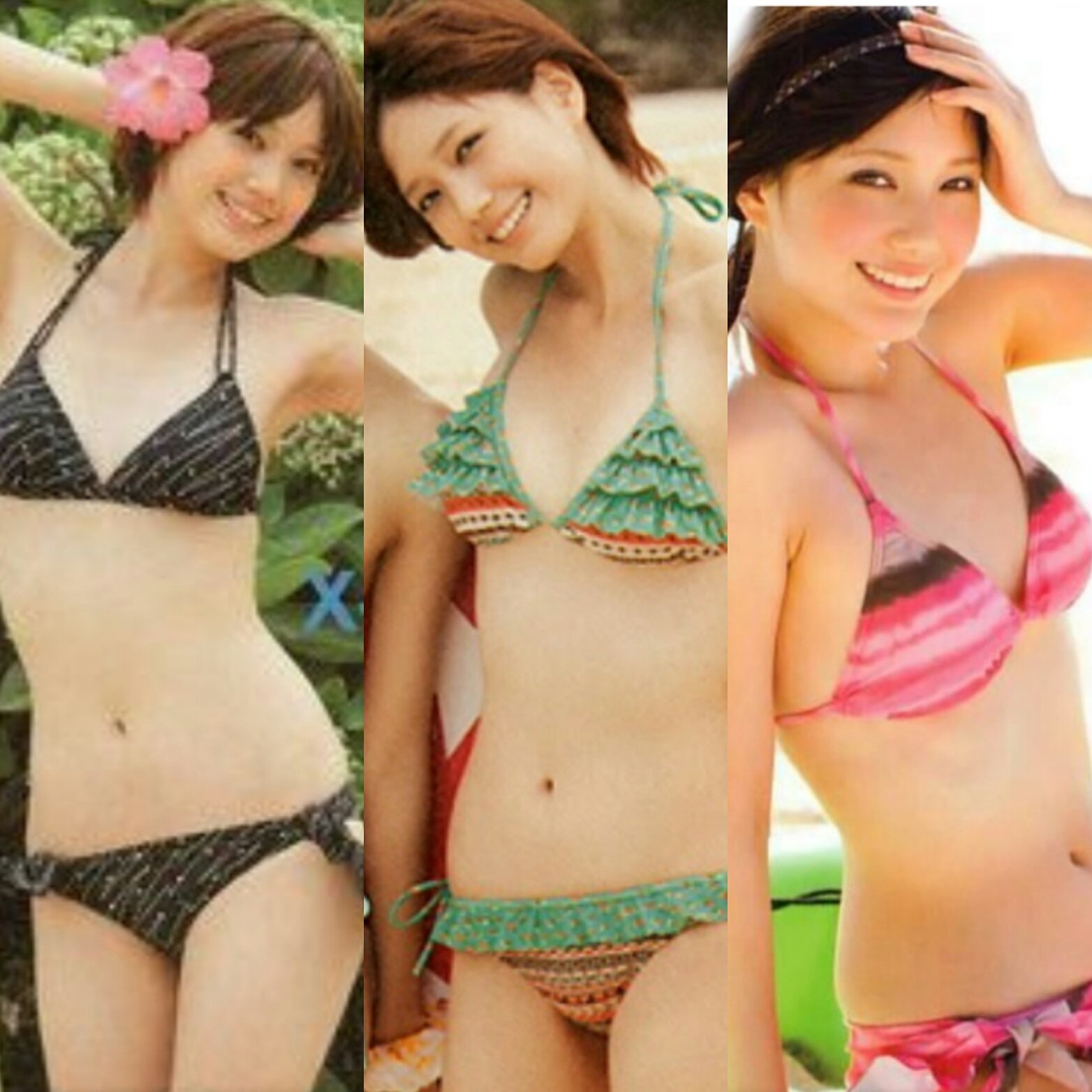 胡ラージ 川口春奈 本田翼 新木優子の水着画像をコラージュしてみました T Co Ghiwjdk8x8 Twitter