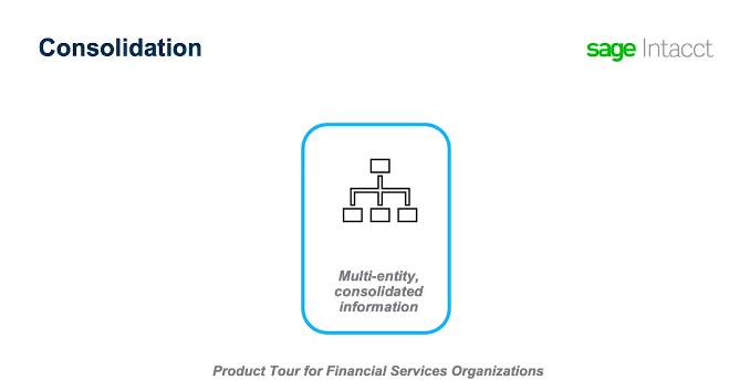 SageIntacct's tweet photo. Sage Intacct Product Tour for Financial Services - Part 2: Multi-Entity Consolidated https://t.co/KjLaNNisEU https://t.co/1hZgkvQgCP