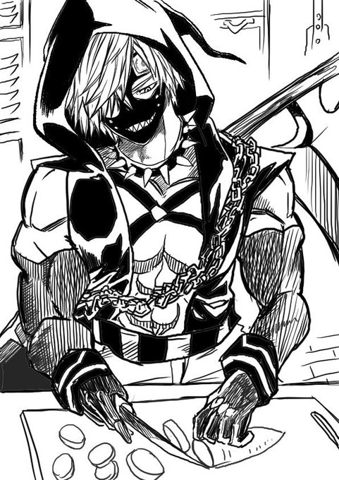 #コンパスお絵描き  #コンパス#イラスト好きさんと繋がりたい「輪切りにして盛り付けてやるよ」 