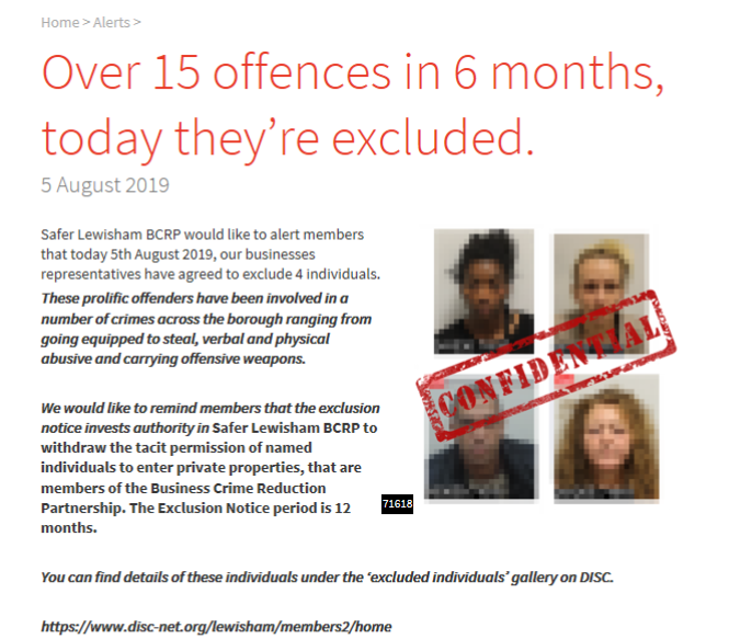 SaferLewisham's tweet photo. We are happy to have worked really closer with our members to get intelligence over the last 6 months. Today we excluded 4 individuals involved in more than 15 crimes. Log onto 
@disccrime for more information. #businesscommunity #bewellinformed Well done to all the businesses! https://t.co/NXoHuCAUTW